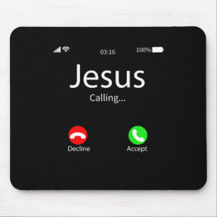 Jesus ruft Christlich Mousepad