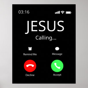 Jesus ruft - Christlich Poster
