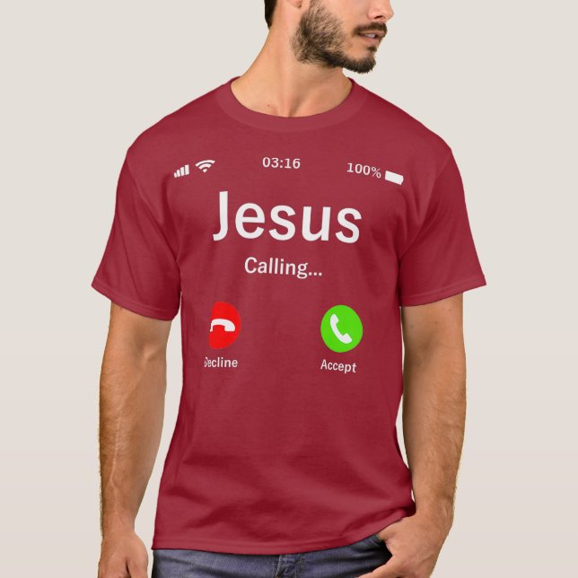 Jesus ruft Christlich T-Shirt (Vorderseite)