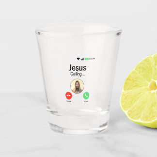 Jesus ruft - Christliche Witzigkeit und Geschenk Schnapsglas