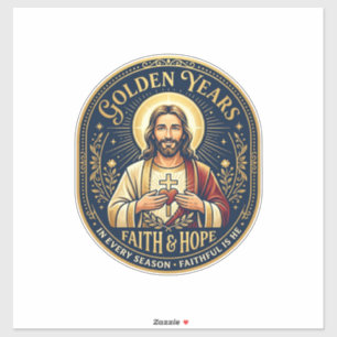 Jesus Ruhestand Vintage-Shirt Christlich Aufkleber
