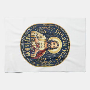 Jesus Ruhestand Vintage-Shirt Christlich Geschirrtuch