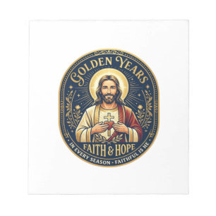 Jesus Ruhestand Vintage-Shirt Christlich Notizblock