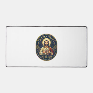 Jesus Ruhestand Vintage-Shirt Christlich Schreibtischunterlage