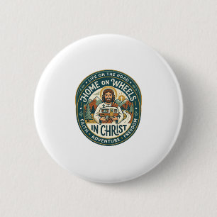 Jesus RV Camper Life Vintage-Shirt Christliches Gr Button