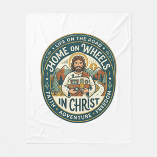 Jesus RV Camper Life Vintage-Shirt Christliches Gr Fleecedecke