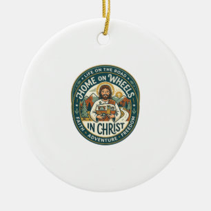 Jesus RV Camper Life Vintage-Shirt Christliches Gr Keramik Ornament