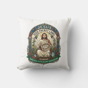 Jesus Saatgut Etikett Jesus Saatgut Christlich Kissen