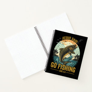 Jesus sagte geh fischen Lukas 5 4  Notizbuch