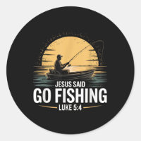 Jesus sagte Go Fischen Christliche Fisherman Bibel