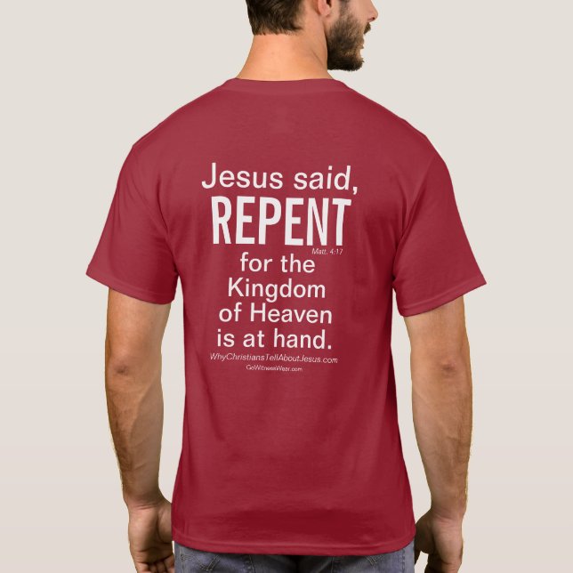 Jesus sagte Repent T-Shirt (Rückseite)