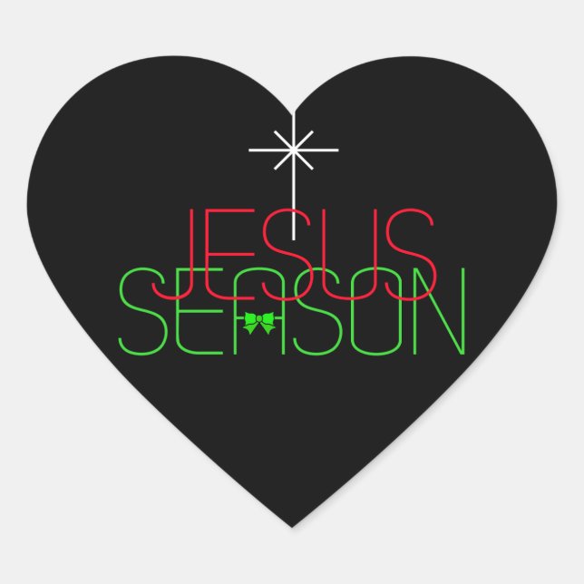Jesus-Saison Herz-Aufkleber (Vorderseite)