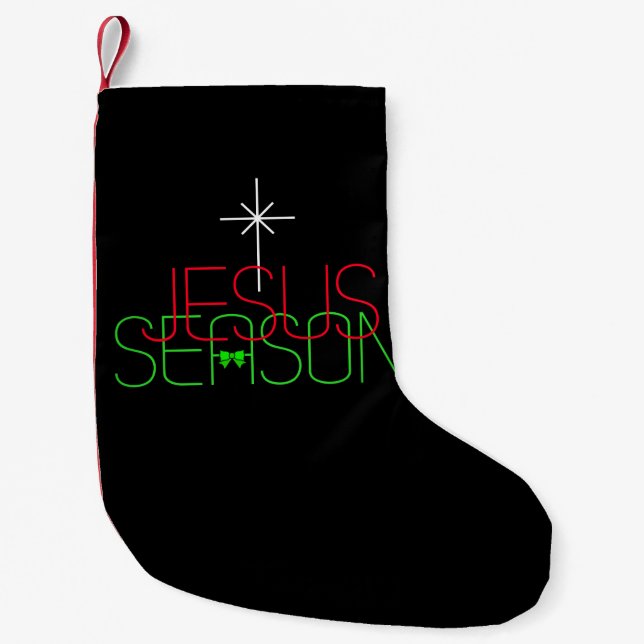Jesus-Saison Kleiner Weihnachtsstrumpf (Vorderseite)