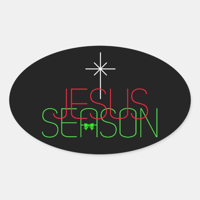 Jesus-Saison Ovaler Aufkleber (Vorderseite)
