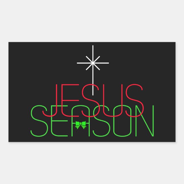 Jesus-Saison Rechteckiger Aufkleber (Vorderseite)