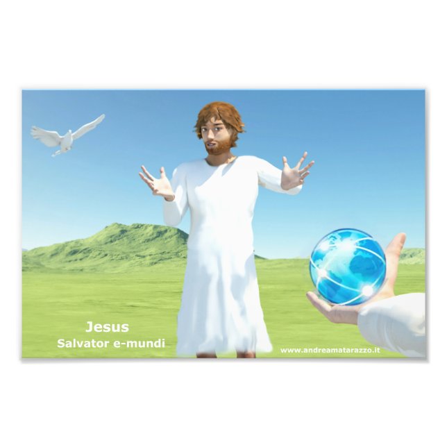 Jesus Salavator e - mundi Fotodruck (Vorne)
