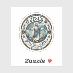 Jesus Sanfte Bewegung Wellness-Shirt Glaubensbasie Aufkleber