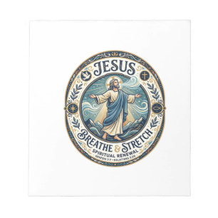 Jesus Sanfte Bewegung Wellness-Shirt Glaubensbasie Notizblock