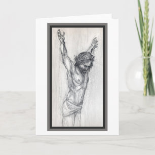 "Jesus sans Cross." Grußkarte Karte