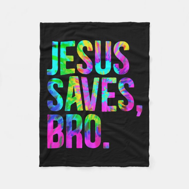 Jesus Saves Bro, Christian Religious Faith Believe Fleecedecke (Vorderseite)