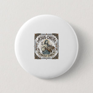 Jesus Schach Strategie Symbol Jesus Schach Strateg Button