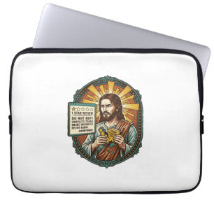 Jesus schlechter Influencer Produktbewertung Fail  Laptopschutzhülle