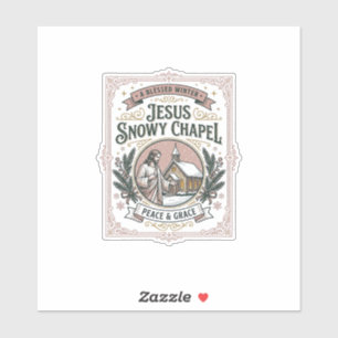 Jesus Schneekapelle Jesus Schneekapelle Christlich Aufkleber