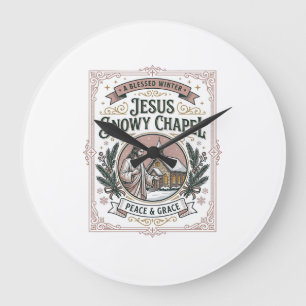 Jesus Schneekapelle Jesus Schneekapelle Christlich Große Wanduhr