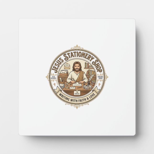 Jesus Schreibwarengeschäft Jesus Schreibwarengesch Fotoplatte (Vorderseite)