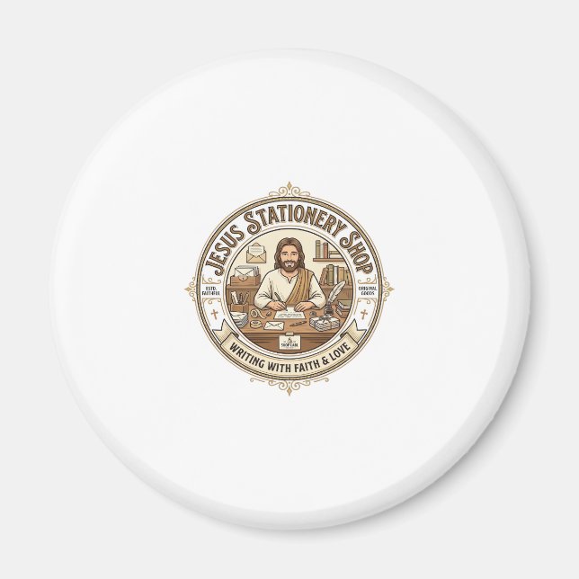 Jesus Schreibwarengeschäft Jesus Schreibwarengesch Magnet (Vorne)