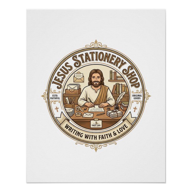 Jesus Schreibwarengeschäft Jesus Schreibwarengesch Poster (Vorderseite)