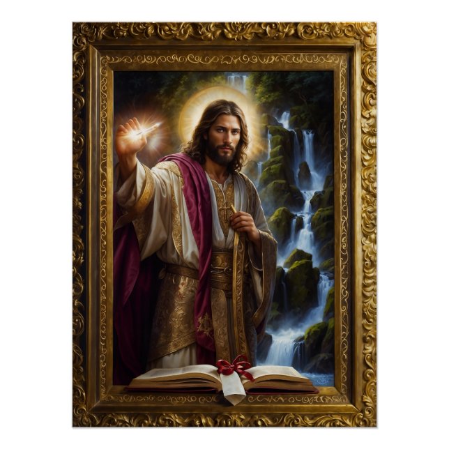 Jesus schrieb im Buch des Lebens Poster (Vorderseite)