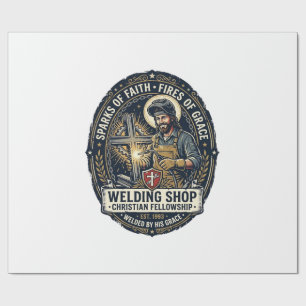 Jesus Schweißer Metallwerkstatt T-Shirt Inspiriere Geschenkpapier