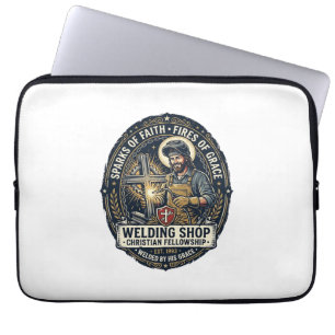 Jesus Schweißer Metallwerkstatt T-Shirt Inspiriere Laptopschutzhülle