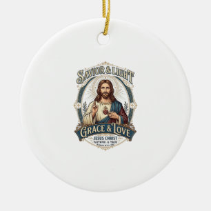 Jesus Second-Hand-Laden Vintage-Jagd-Grafik-T-Shir Keramik Ornament