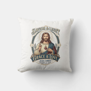 Jesus Second-Hand-Laden Vintage-Jagd-Grafik-T-Shir Kissen
