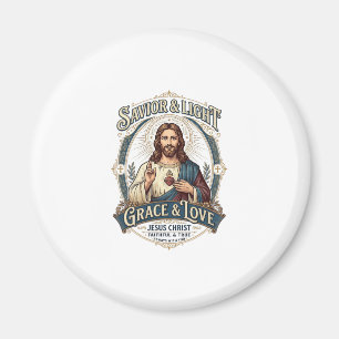 Jesus Second-Hand-Laden Vintage-Jagd-Grafik-T-Shir Magnet