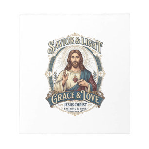 Jesus Second-Hand-Laden Vintage-Jagd-Grafik-T-Shir Notizblock