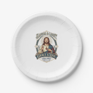 Jesus Second-Hand-Laden Vintage-Jagd-Grafik-T-Shir Pappteller