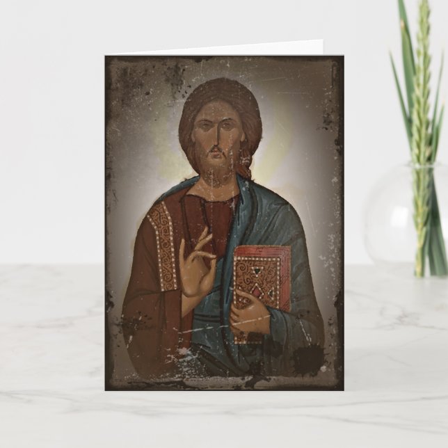 Jesus-Segen Feiertagskarte (Vorderseite)