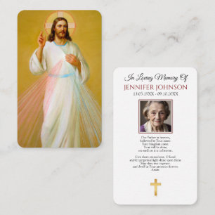 Jesus-Segen Gedenkkarte für die Göttliche Barmherz Visitenkarte