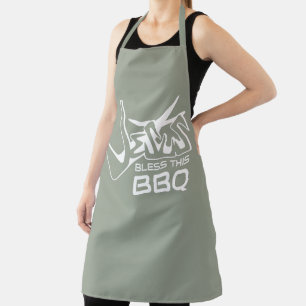 Jesus segne diese BBQ-Sage-Schürze Schürze