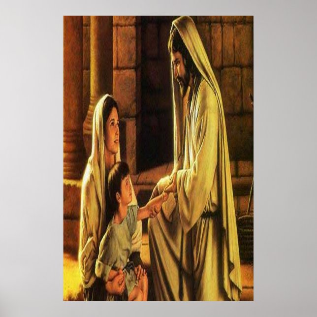Jesus segne Mutter und Kind Poster (Vorne)