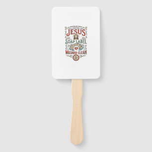 Jesus Seifen Etikett Gewaschen Sauber Jesus Seife Fächer