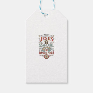 Jesus Seifen Etikett Gewaschen Sauber Jesus Seife  Geschenkanhänger