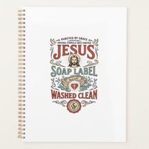 Jesus Seifen Etikett Gewaschen Sauber Jesus Seife Planer
