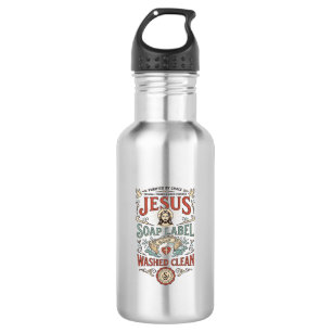 Jesus Seifenetikett Gewaschen Sauber Jesus Seife G Edelstahlflasche