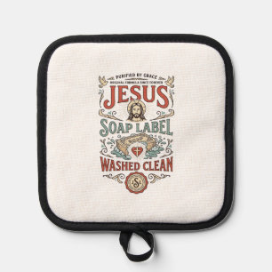 Jesus Seifenetikett Gewaschen Sauber Jesus Seife G Topflappen