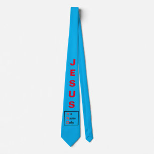 Jesus - Sein Name ist nur Neck Tie (blau) Krawatte