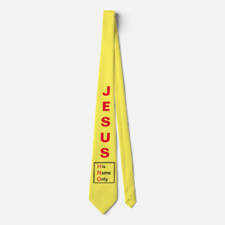 Jesus - Sein Name ist nur Neck Tie (gelb) Krawatte